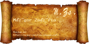 Mógor Zsófia névjegykártya