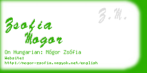 zsofia mogor business card