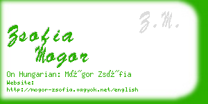 zsofia mogor business card
